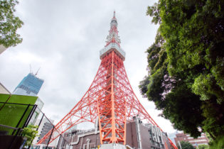 1958年に開業した総合電波塔、東京タワー。展望台はメインデッキ（150m）とトップデッキ（250m）の2カ所あり、富士山や筑波山、房総・三浦の両半島、東京スカイツリーなどを見渡せます。塔脚下の商業ビル「フットタウン」には、飲食店・土産店などが軒を連ねています。